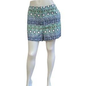 Kate and Sam Blue Green Women's Shorts 18W Plus Size Stretch Casual